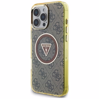 GUESS ümbris jaoks IPHONE 16 Pro compatible with MagSafe GUHMP16LHG4PRTGW (IML Metal Glitter 4G Circle Triangle) brown