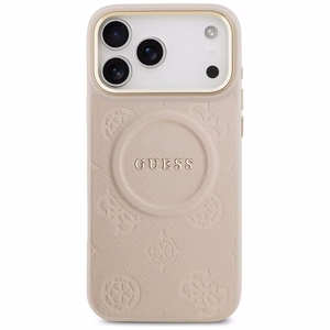 GUESS ümbris jaoks IPHONE 17 Pro Max compatible with MagSafe GUHMP17XPSAMSECP (PU W/ Peony Hot Stamp) roosa