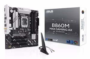 Материнская плата Asus B860M MAX Gaming AX Micro-ATX LGA1851 DDR5 4 слота, Wi-Fi