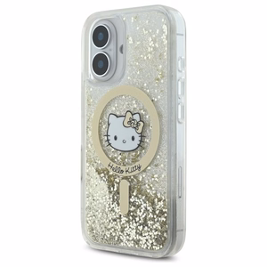 Hello Kitty Liquid Glitter Fever MagSafe iPhone 16 Ümbris - Kuldne