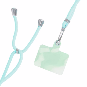 SWING (6mm) Phone lanyard, Phone pendant with adjustable length / cord length 165cm (max 82.5cm in the loop) / on the shoulder or neck - lite roheline