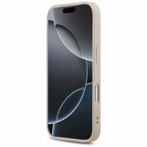 Guess Leather 4G Triangle Strass MagSafe Ümbris jaoks iPhone 17 Pro - Roosa