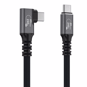 Wozinsky WPS1-UY41S USB-C Thunderbolt 4 240W Angled Kaabel 1.5m 4K - must
