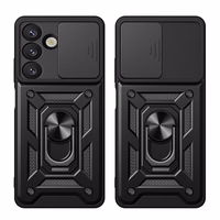Hybrid Armor Camshield Armored Ümbris with Stand and Camera Cover jaoks Vivo V50 Lite 4G - Must