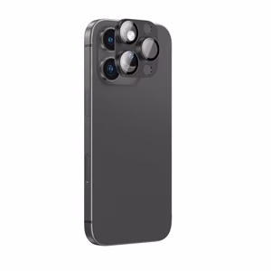 AmazingThing Aviation-Grade Alloy Karastatud klaas Lens jaoks iPhone 16 Pro / 16 Pro Max Camera Lens - Must