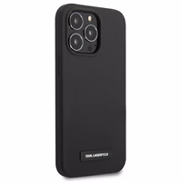 Karl Lagerfeldi silikoonist plaadikott iPhone 13 Pro Max'ile - must