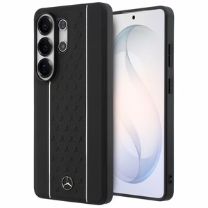 Mercedes Laurel Leaves Vertical Stripes MagSafe Ümbris for Samsung Galaxy S26 Ultra - must and valge