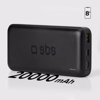 Powerbank SBS TTBB20000PD20K 20000 mAh 20W PD USB-C, USB-A, Micro-USB - must
