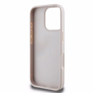 Guess Leather 4G Triangle Strass MagSafe Ümbris jaoks iPhone 16 Pro Max - Roosa