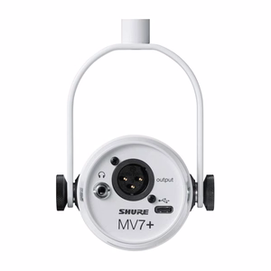Shure MV7+-W – USB-C/XLR taskuhäälingu- ja vokaalmikrofon, valge