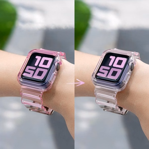 Silicone Band Strap Bracelet Case Strap Light Set for Apple Watch 38mm - Blue