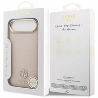 GUESS ümbris jaoks IPHONE 17 Air compatible with MagSafe GUHMP17MPGCRMDEP (PU W/ Grained Strass Logo) roosa