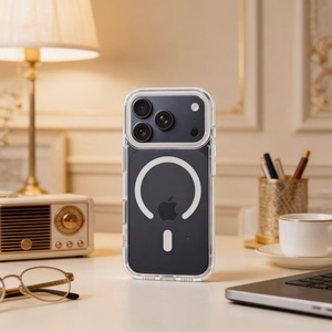 Case for iPhone 17 Frame Clear Hybrid Mag Cover compatible with MagSafe transparent