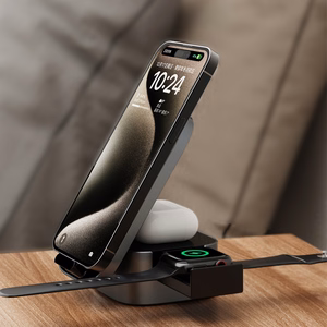 Dudao A11Pro+ 15W 3in1 Induktiivne Laadija jaoks Phone/Smartwatch/Kõrvaklapid - must