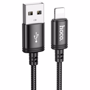 Кабель USB A to Lightning Hoco 2,4A 3 m X91 черный