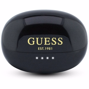 Juhtmevabad kõrvaklapid OWS Guess Metalic Finish Electropated Parts Classic Logo, mustad