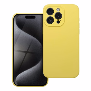 Ümbris Silikoon 2mm jaoks IPHONE 15 Pro Max lemon
