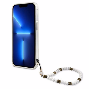 Guess GUHCP13MKPSWH iPhone 13 6.1" прозрачный жёсткий чехол White Pearl