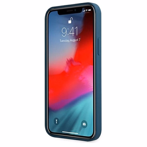 Guess GUHCP12LLSLMGBL iPhone 12 Pro Max 6.7" sinine/sinine kõvakaaneline metallist logo Script