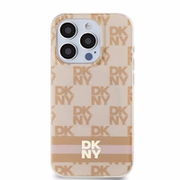 DKNY IML Checkered Mono Pattern & Printed Stripes MagSafe ümbris jaoks iPhone 13 Pro / 13 - roosa