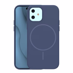 Силиконовый чехол Thin Mag для iPhone 12 12 Pro 6,1" тёмно-синий