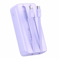 Joyroom JR-PBC06 mini energiapank sisseehitatud USB-C / Lightning kaablitega 30W 10000mAh - lilla