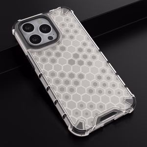 Honeycomb Case броневой чехол с TPU бампером для iPhone 13 Pro прозрачный