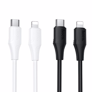 Силиконовый кабель USB C to Lightning Hoco 27W 1 м X124 белый