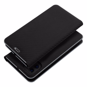 Флип-чехол для iPhone 16 PRO MAX Luna Book Carbon чёрный