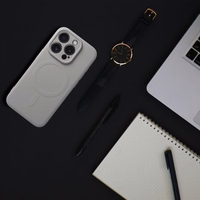 SILICONE MAG COVER korpus, mis ühildub MagSafe'iga SAMSUNG A37 jaoks, hall titatnium