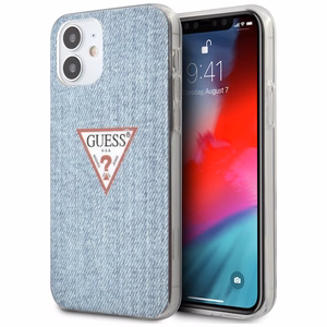 Guess GUHCP12SPCUJULLB iPhone 12 mini 5.4" синий/светло-синий жёсткий чехол Jeans Collection