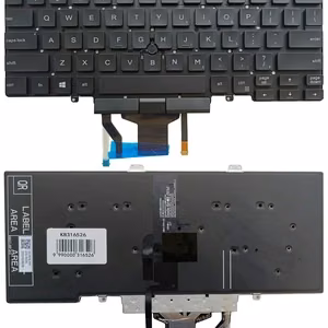 Klaviatuur DELL Latitude 5400, 5401, 5410, 5411, taustvalgustuse ja trackpoint'iga, US