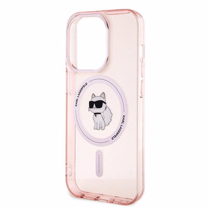 Karl Lagerfeld IML Choupette MagSafe ümbris jaoks iPhone 14 Pro Max - roosa