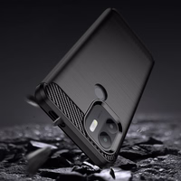 Carbon Ümbris ümbris jaoks Xiaomi Redmi A1+ flexible silicone carbon cover must