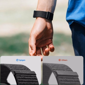 Spigen WBF01 rihm mudelitele Apple Watch 44 / 45 / 46 / 49 mm, must
