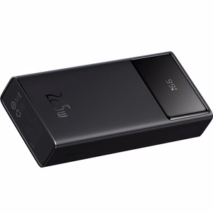 Baseus Star-Lord akupank, 20000 mAh, 22,5 W, digitaalse ekraani ja USB-C 3 A 30 cm kaabliga – must