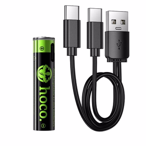 Laetav aku R3 (AAA) 320 mAh USB C-ga + kaabel USB A kuni 2 x USB C 2 tk Hoco JA4 must
