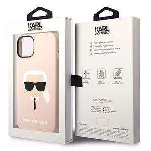 Karl Lagerfeld KLHMP14SSLKHLP iPhone 14 6.1 "hardcase light roosa / light roosa Silicone Karl`s Head Magsafe