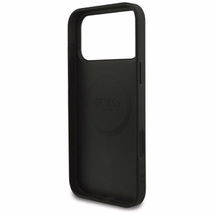 Guess Grained Gold Ring MagSafe ümbris mudelile iPhone 18 Pro Max / 17 Pro Max – värv: must