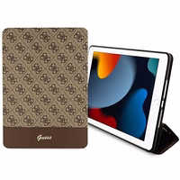 Guess 4G Stripe Allover case for iPad 10.2" - brown