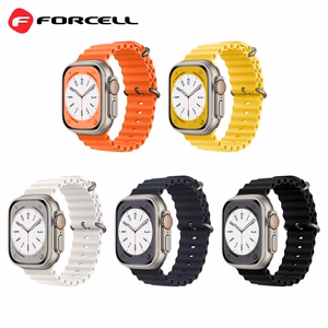 Strap do Apple Watch Forcell F-Design FA12 Silikoon holes 42 / 44 / 45 / 49 mm kollane
