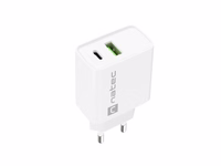 NATEC NETWORK CHARGER RIBERA USB-A+USB-C 20W PD