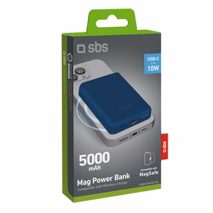 Powerbank SBS TEBB5000MAG1CB 5000 mAh ühilduv MagSafe'iga - sinine
