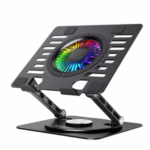 Wozinsky WDCX-X16-AS CoolBase RGB 360° Jahutusalus Sülearvutile ja Tahvelarvutile - Must