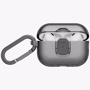 Uniq Glase Pro Ümbris jaoks AirPods Pro 3 Lock Ümbris - Läbipaistev must