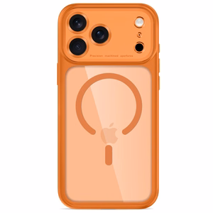 Tech-Protect MagPeak MagSafe CC ümbris mudelitele iPhone 18 Pro / 17 Pro, läbipaistev oranž