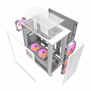 Darkflash DRX70 MESH computer ümbris (valge) + 4 RGB fans