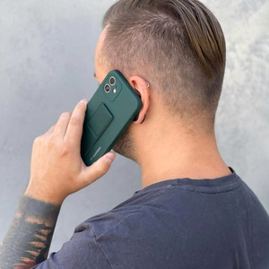 Wozinsky Kickstand Case iPhone 13 mini silikoonist ümbris koos statiiviga roosa