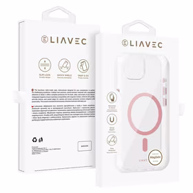 Liavec Glossy Magsafe Clear Ümbris do Iphone 13/14 różowy
