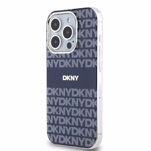 DKNY IML Mono & Stripe MagSafe ümbris jaoks iPhone 15 Pro Max - sinine